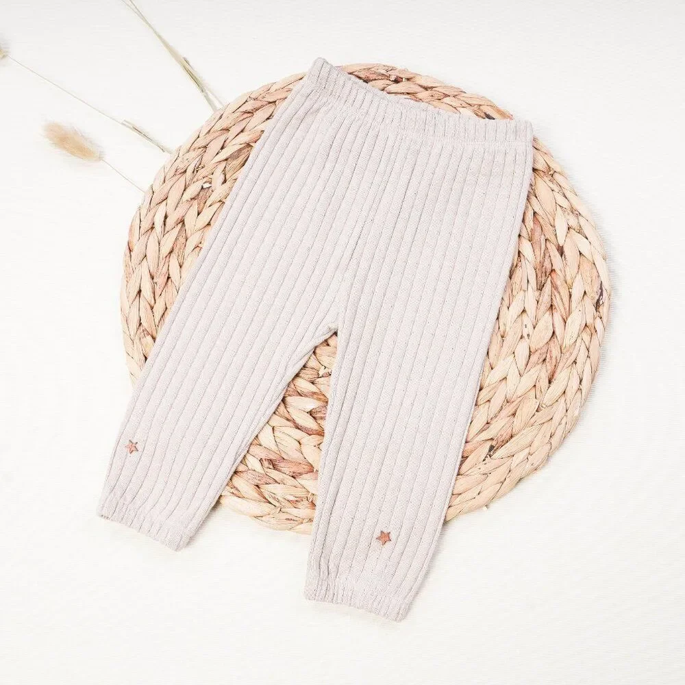 Ribbed Cotton Baby Boy Set Neutral